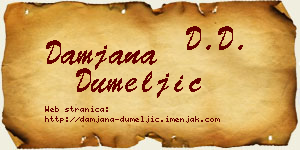 Damjana Dumeljić vizit kartica